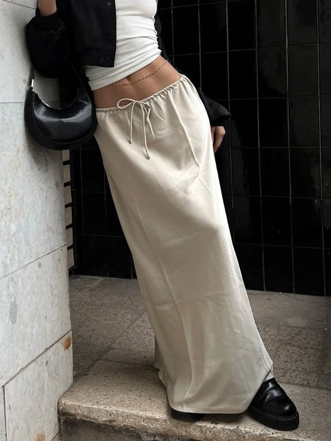 Maxi Satin Skirt