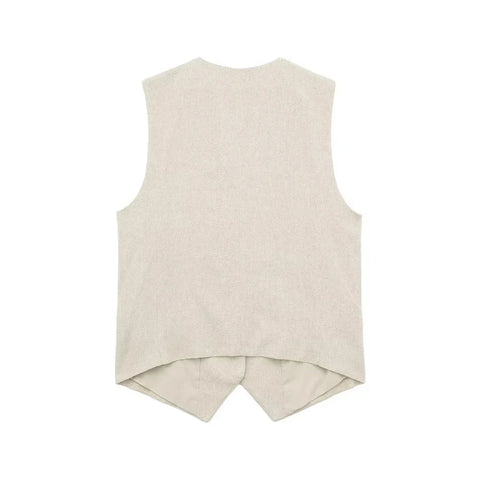 Linen Blend Vest