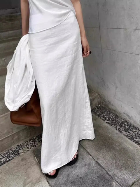 Maxi Linen Blend Skirt